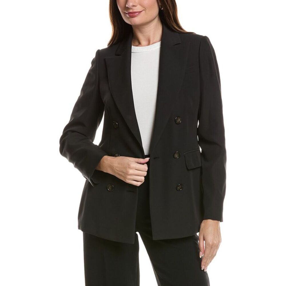 Brooks Brothers Womens Crepe Jacket, Black